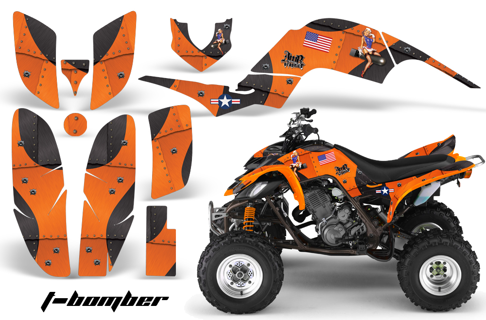 Yamaha Raptor 660 Graphics T-Bomber Orange